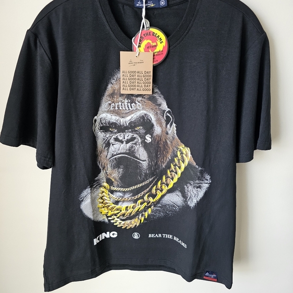 King Gorilla Black Graphic Tee - Short Sleeve - Picture 2 of 6